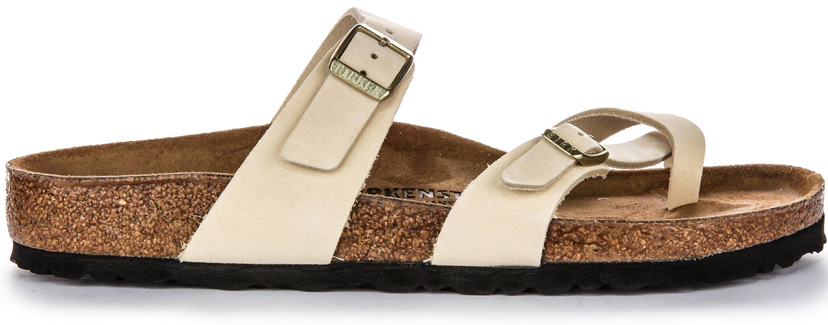 Birkenstock Mayari sandalen van suède leer voor dames in beige