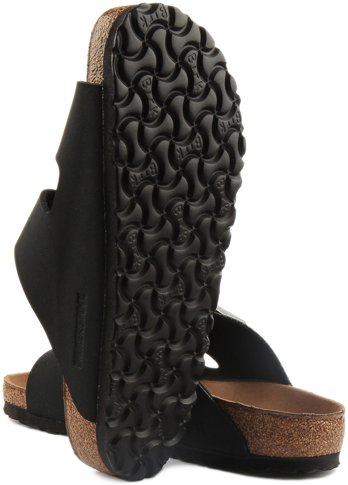 Birkenstock Arizona Vegan Sandales pour femmes en Birko Flor en noir