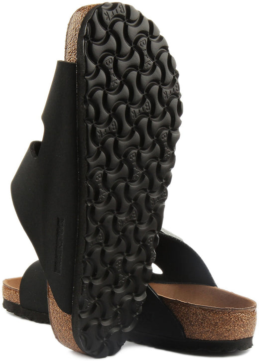 Birkenstock Arizona Vegan sandalen voor dames in Birko Flor zwart