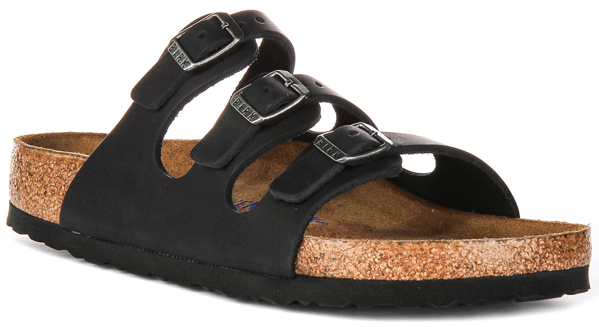 Birkenstock Florida Comfort Zool Zwart | Normale Pasvorm