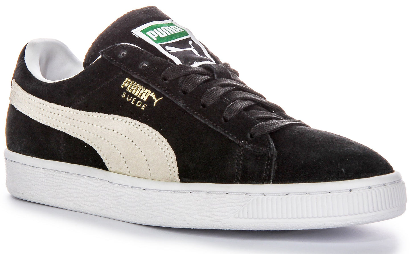 Puma Suede Classic+ Iconic Timeless Zapatillas en cuero ante para hombres negro blanco