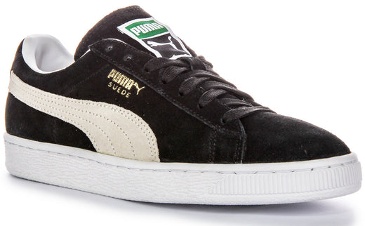 Puma Suede Classic+ Iconic Timeless Zapatillas en cuero ante para hombres negro blanco