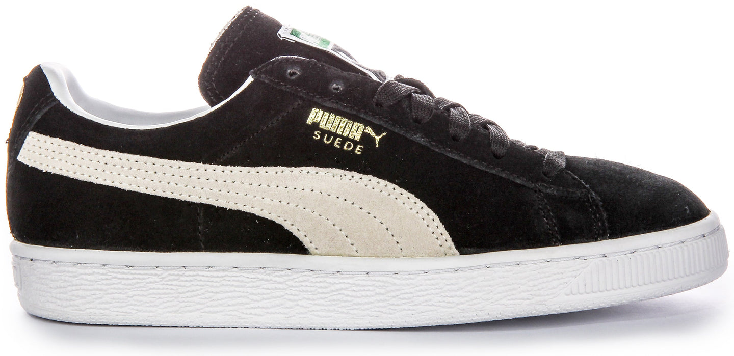 Puma Suede Classic+ Iconic Timeless Zapatillas en cuero ante para hombres negro blanco