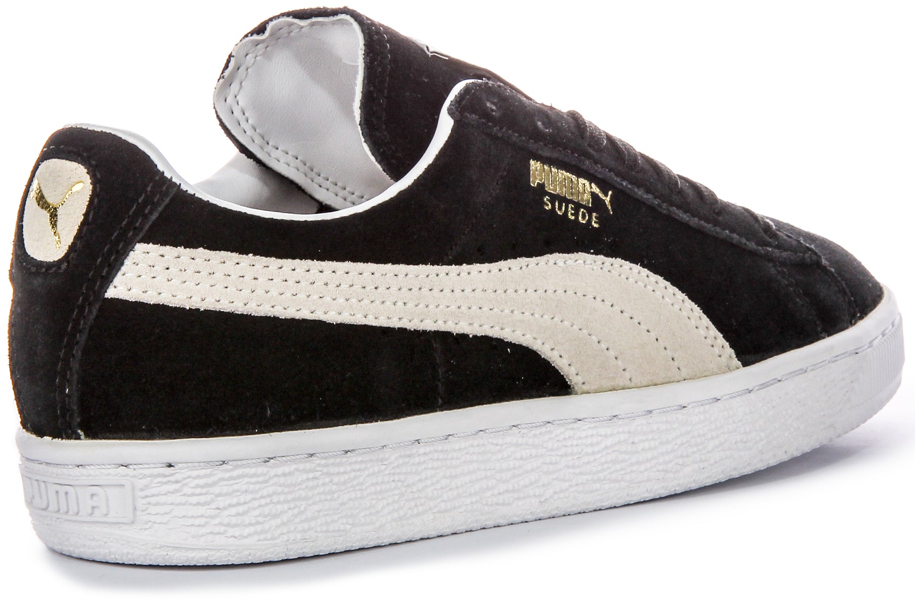 Puma Suede Classic+ Iconic Timeless Zapatillas en cuero ante para hombres negro blanco
