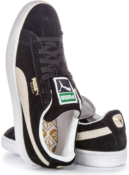 Puma Suede Classic+ Iconic Timeless Zapatillas en cuero ante para hombres negro blanco