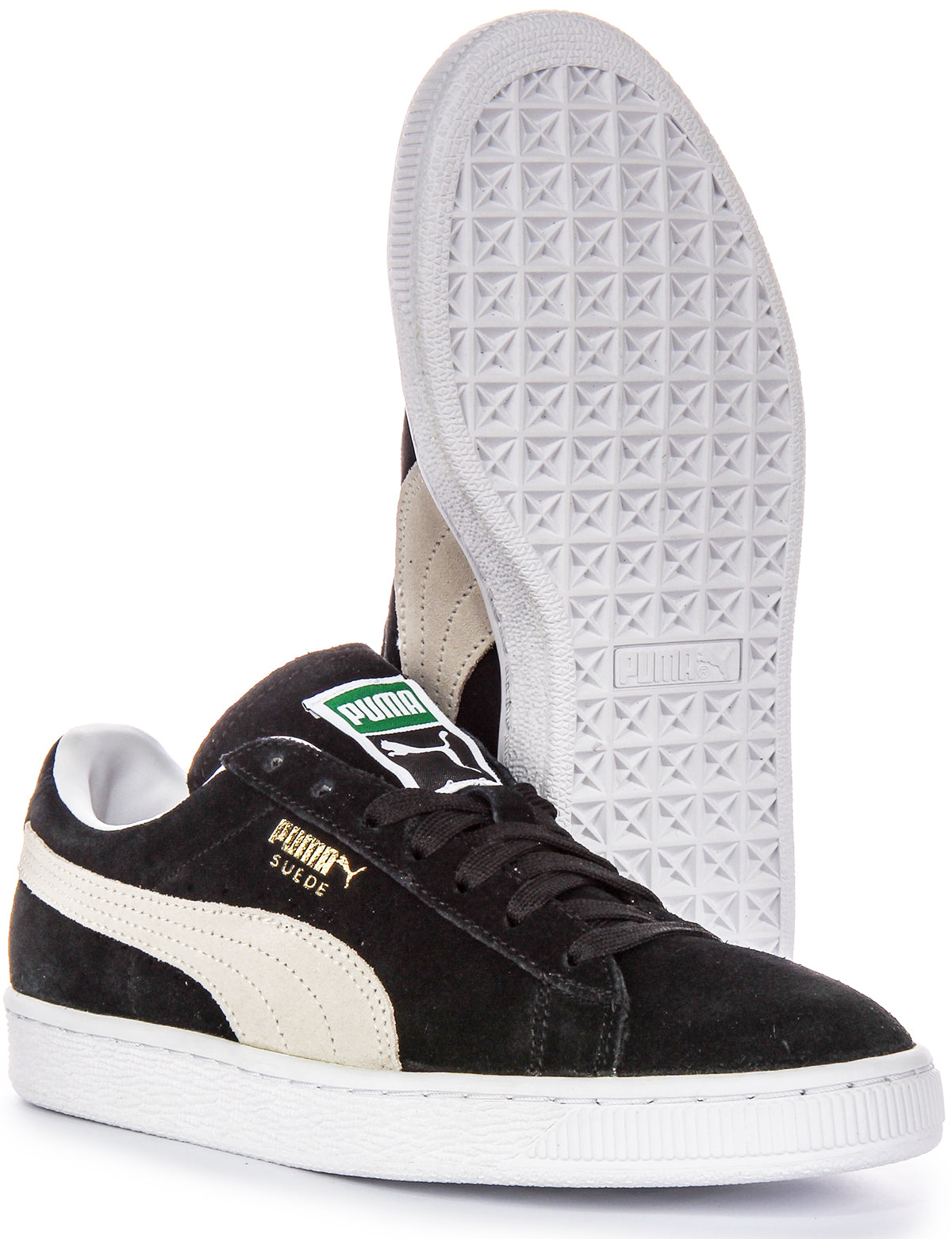 Puma Suede Classic+ Iconic Timeless Zapatillas en cuero ante para hombres negro blanco