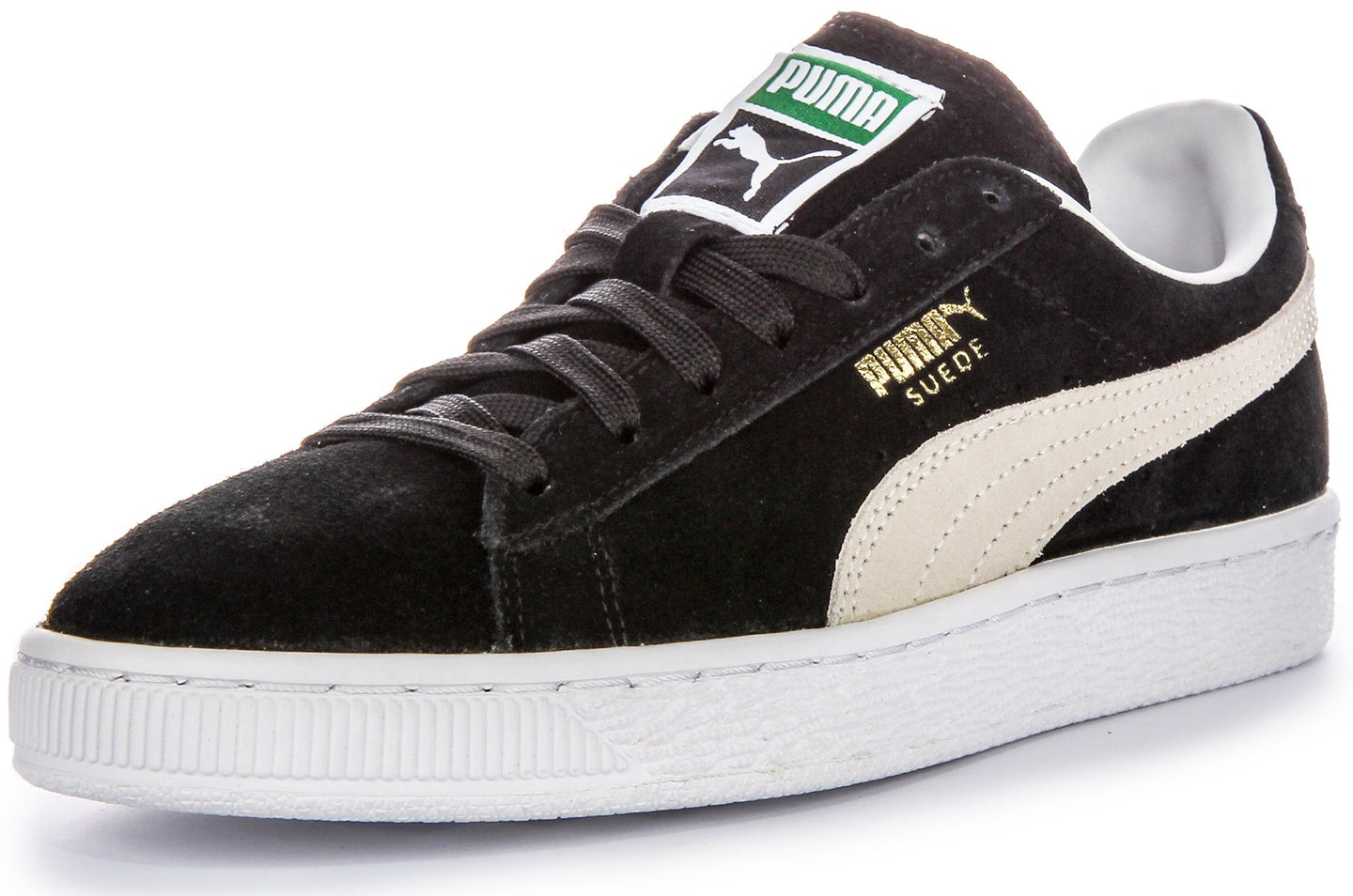 Puma Suede Classic+ Iconic Timeless Zapatillas en cuero ante para hombres negro blanco