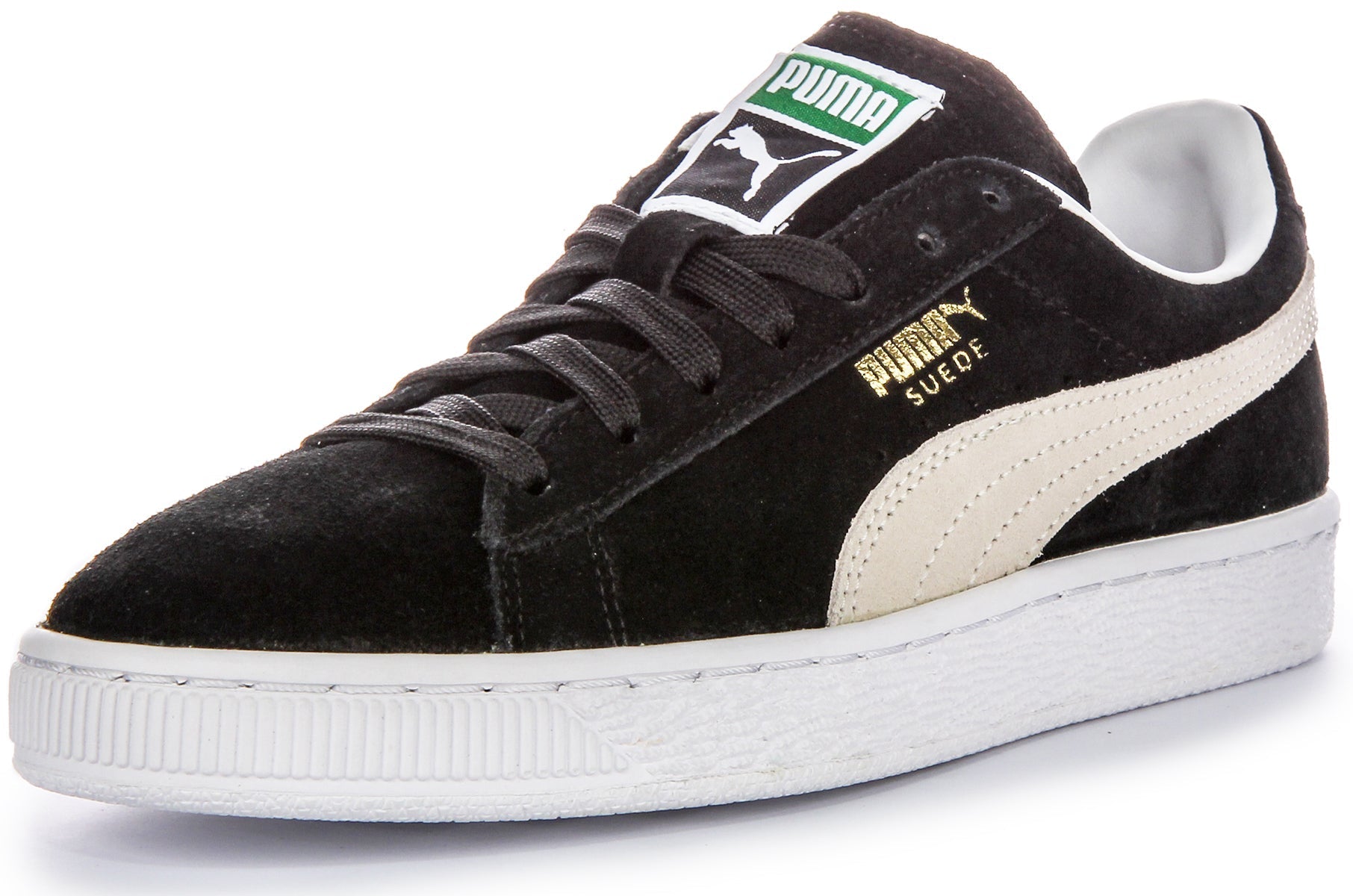 Puma Suede Classic+ Iconic Timeless Zapatillas en cuero ante para hombres negro blanco