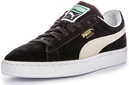 Puma Suede Classic+ Iconic Timeless Zapatillas en cuero ante para hombres negro blanco