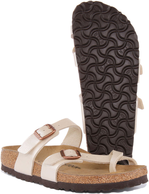Sandalias Birkenstock Mayari en Birko Flor para mujer en crema