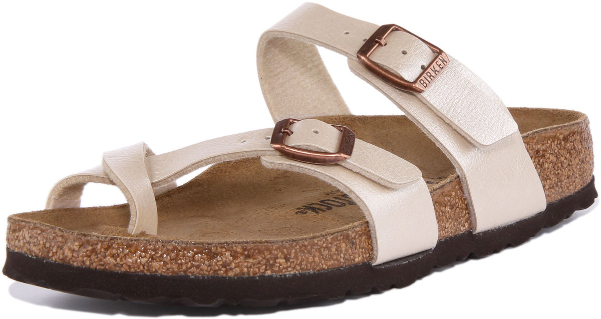 Sandalias Birkenstock Mayari en Birko Flor para mujer en crema
