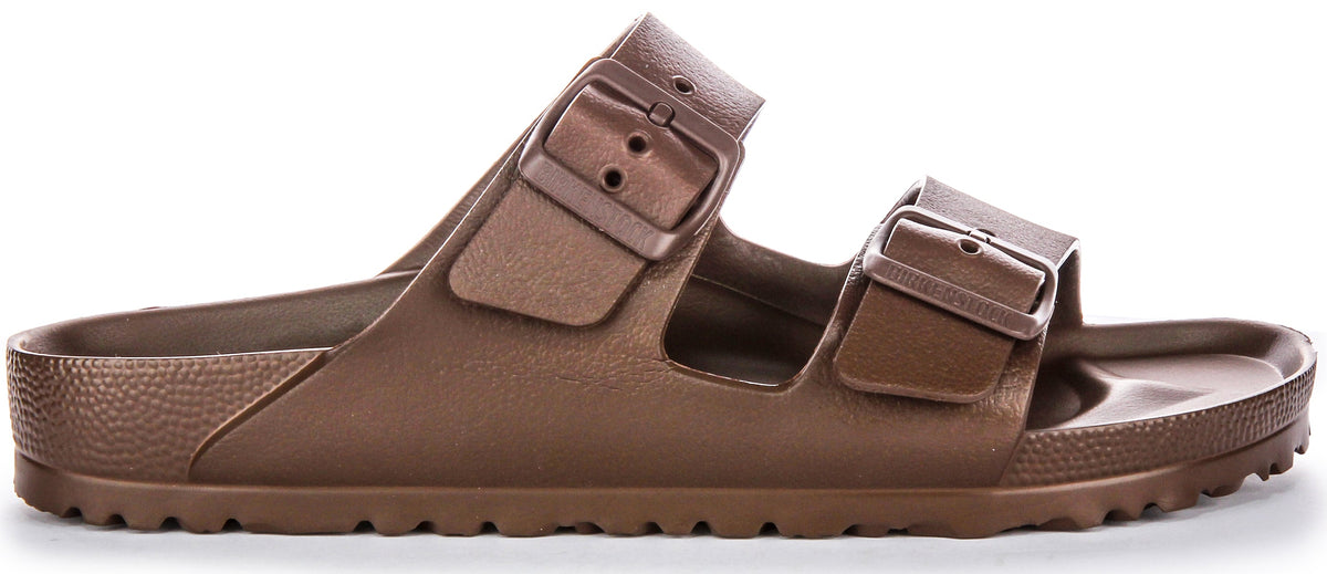 Sandalias Birkenstock Arizona Eva de caucho para mujer en marrón oscuro