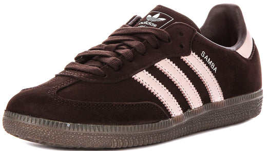Adidas Samba OG W In Dark Brown Pink For Women