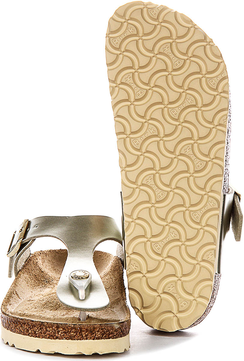Birkenstock Gizeh Kids Bs in Goud voor Junioren | Smalle Pasvorm