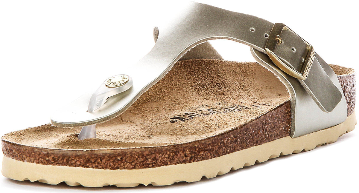 Birkenstock Gizeh Kids Bs in Goud voor Junioren | Smalle Pasvorm