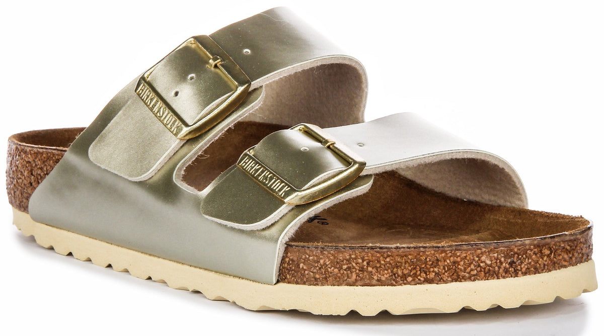 Birkenstock Arizona Kids BS in Oro Metallico per Ragazzi
