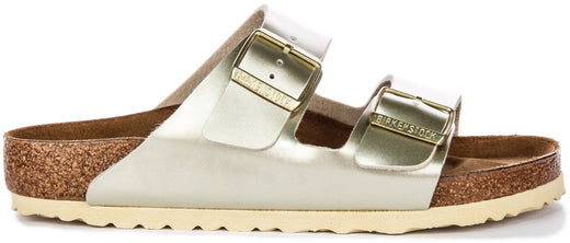 Birkenstock Arizona Kids BS In Gold Meta For Juniors