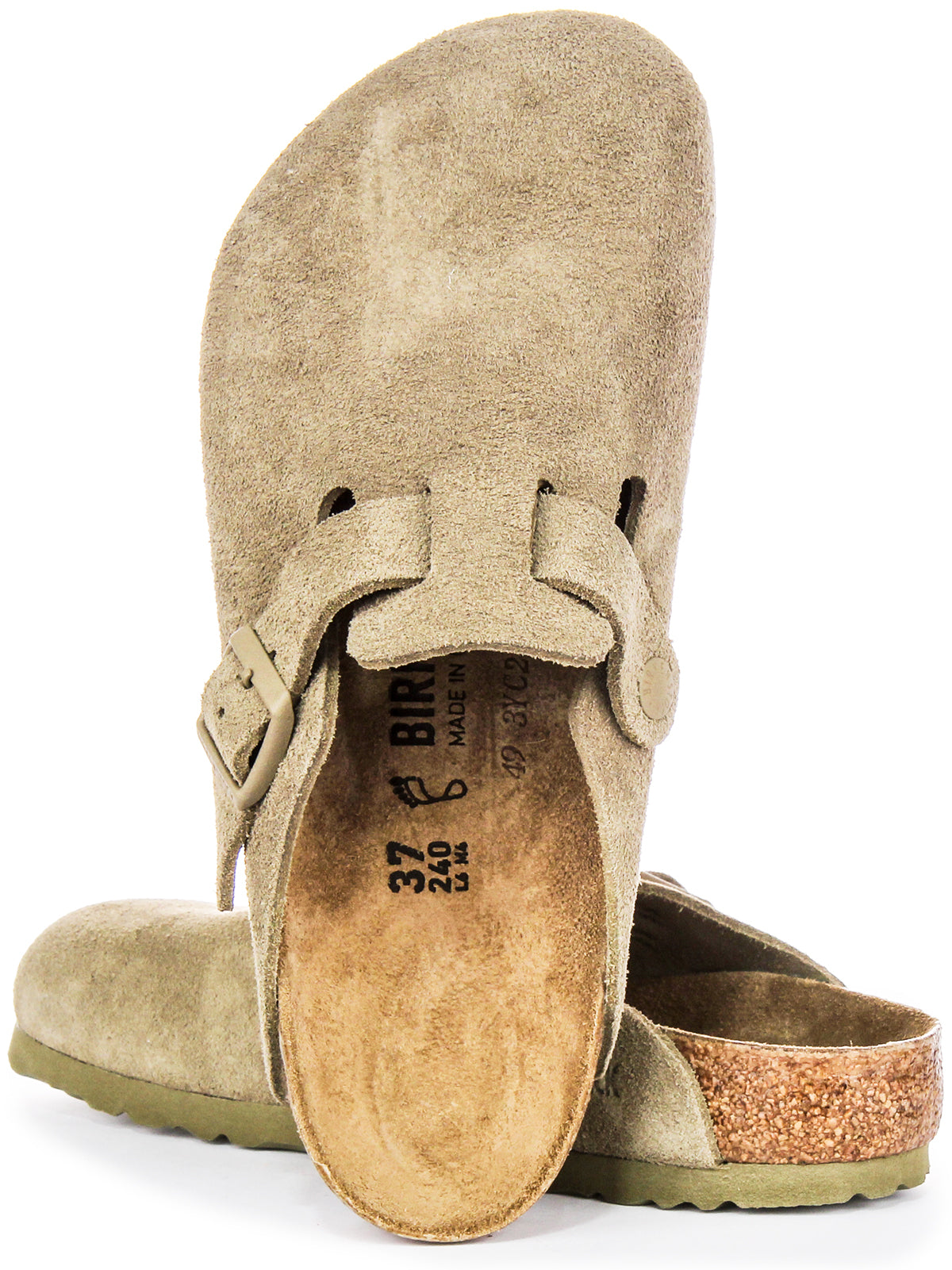 Birkenstock Boston Bs en kaki | coupe régulière