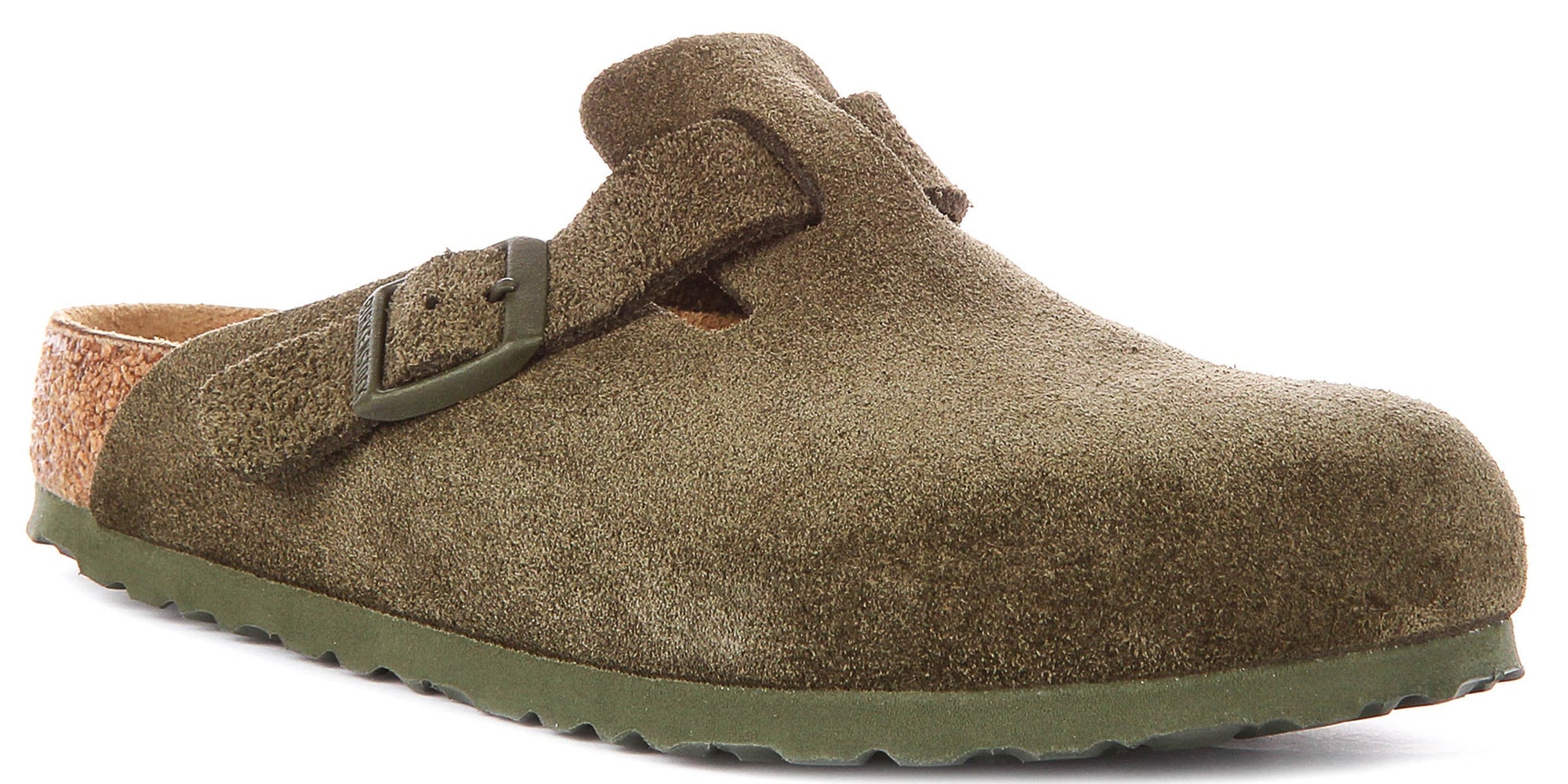 Birkenstock Boston Bs In Khaki Green | Regular Fit
