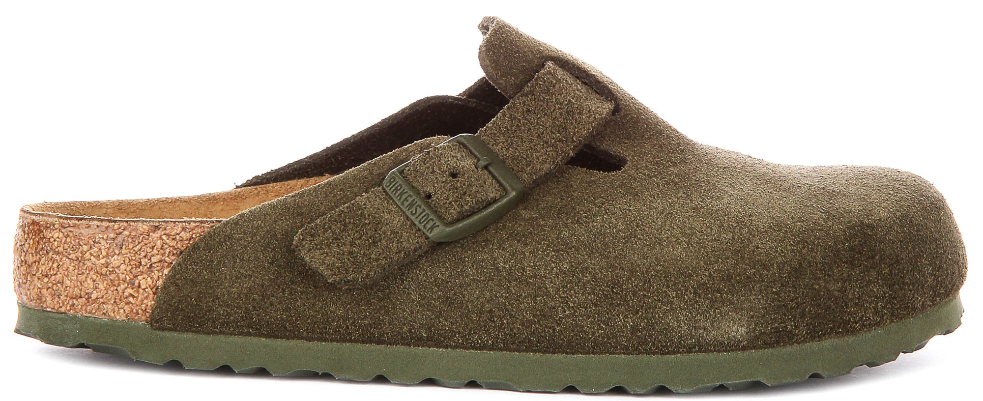 Birkenstock Boston Bs In Khaki Green | Regular Fit