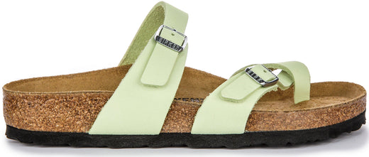 Sandalias Birkenstock Mayari de mujer en nobuk con hebilla y tira en lima