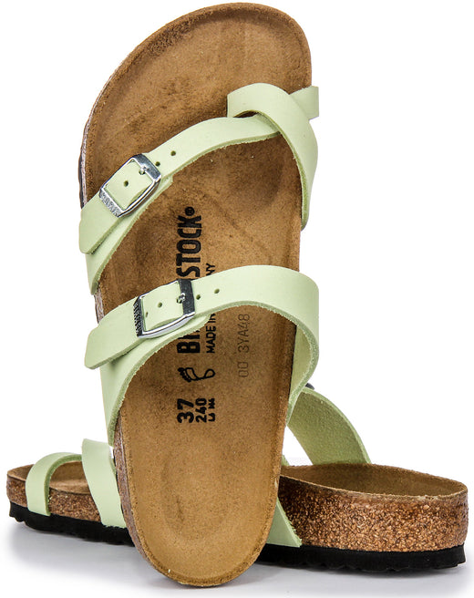 Sandalias Birkenstock Mayari de mujer en nobuk con hebilla y tira en lima