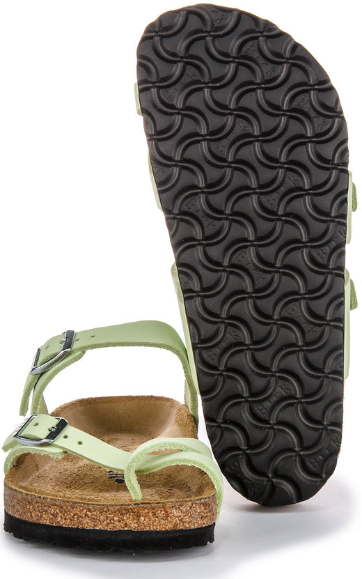 Sandalias Birkenstock Mayari de mujer en nobuk con hebilla y tira en lima