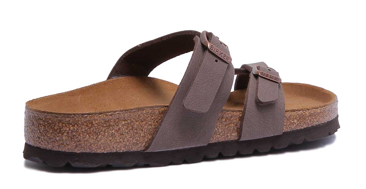 Sandalia Birkenstock Mayari con tiras Birko Flor para mujer en color moka