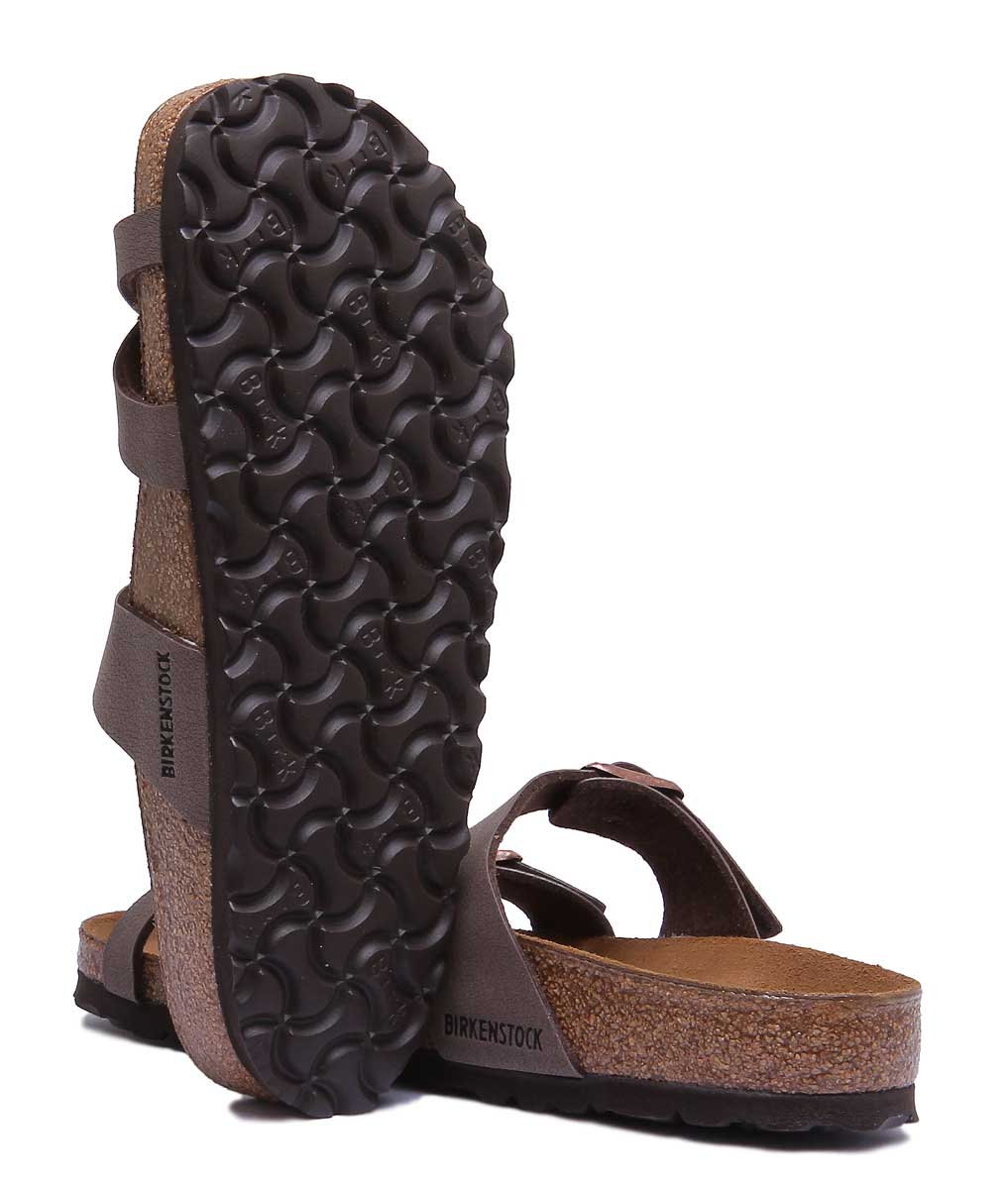 Sandalia Birkenstock Mayari con tiras Birko Flor para mujer en color moka