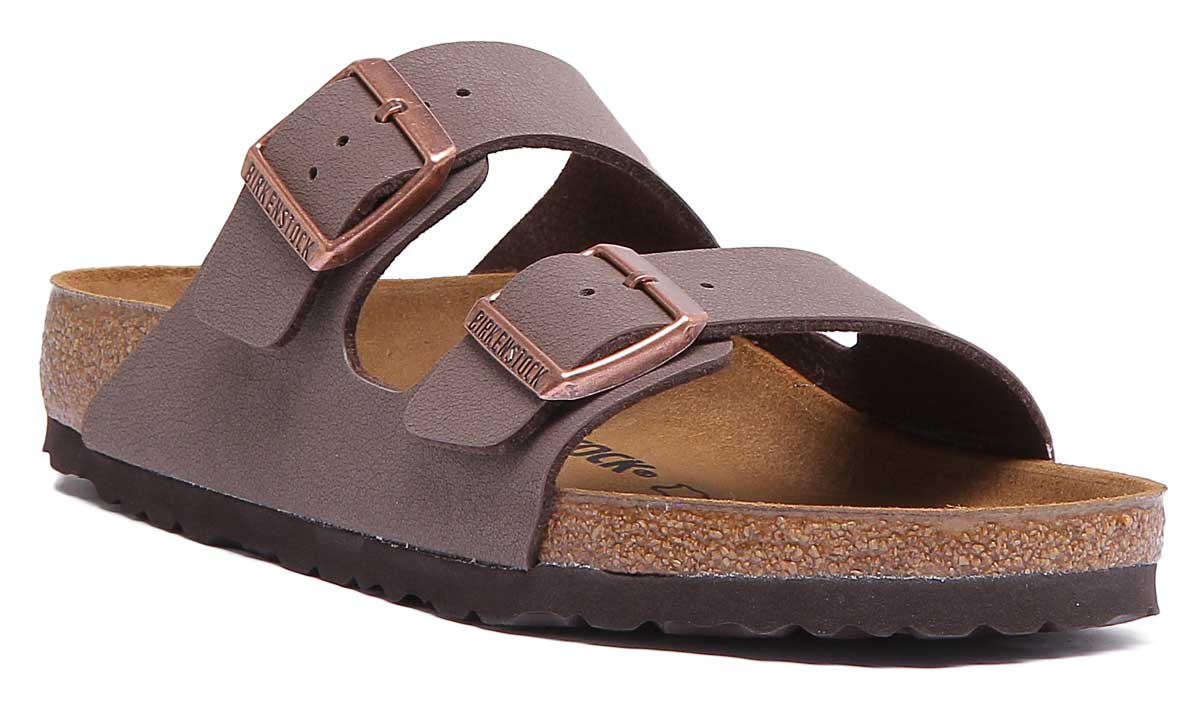 Birkenstock Arizona Sandale à double lanière Birkibuc poure en moca
