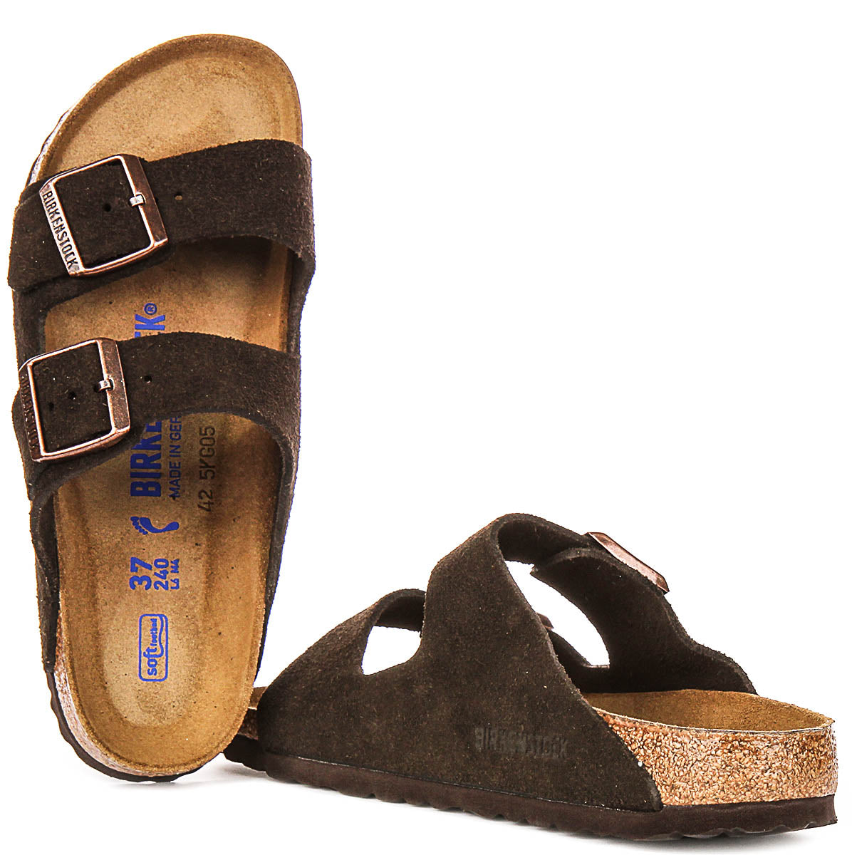 Birkenstock Arizona Softfootbed i Moka | Smal passform