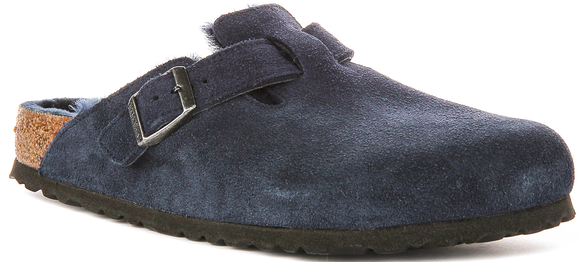 Birkenstock Boston Shearling in Blu Navy | Vestibilità Regolare