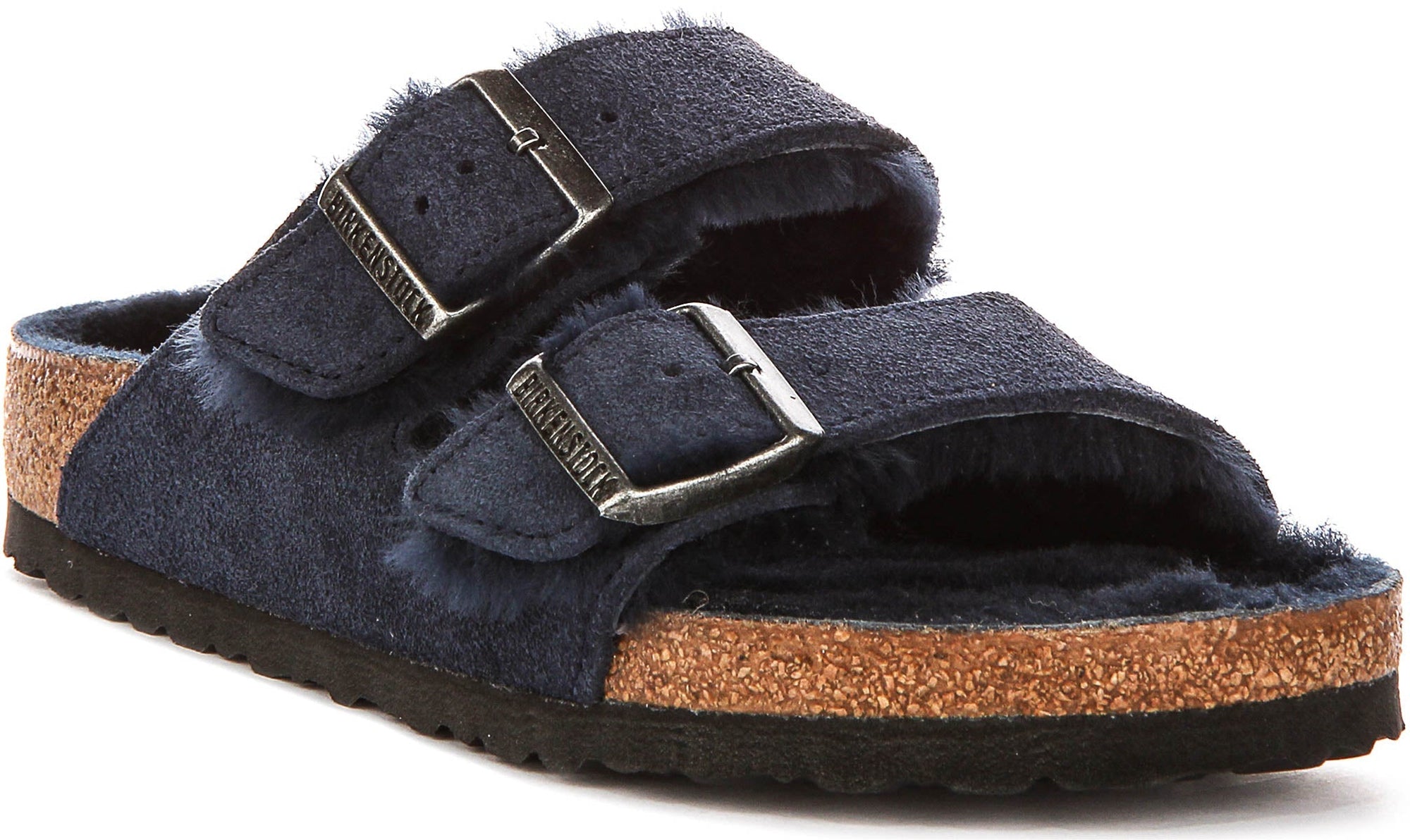 Birkenstock Arizon Shearling in Blu Navy per Donna | Vestibilità Regolare