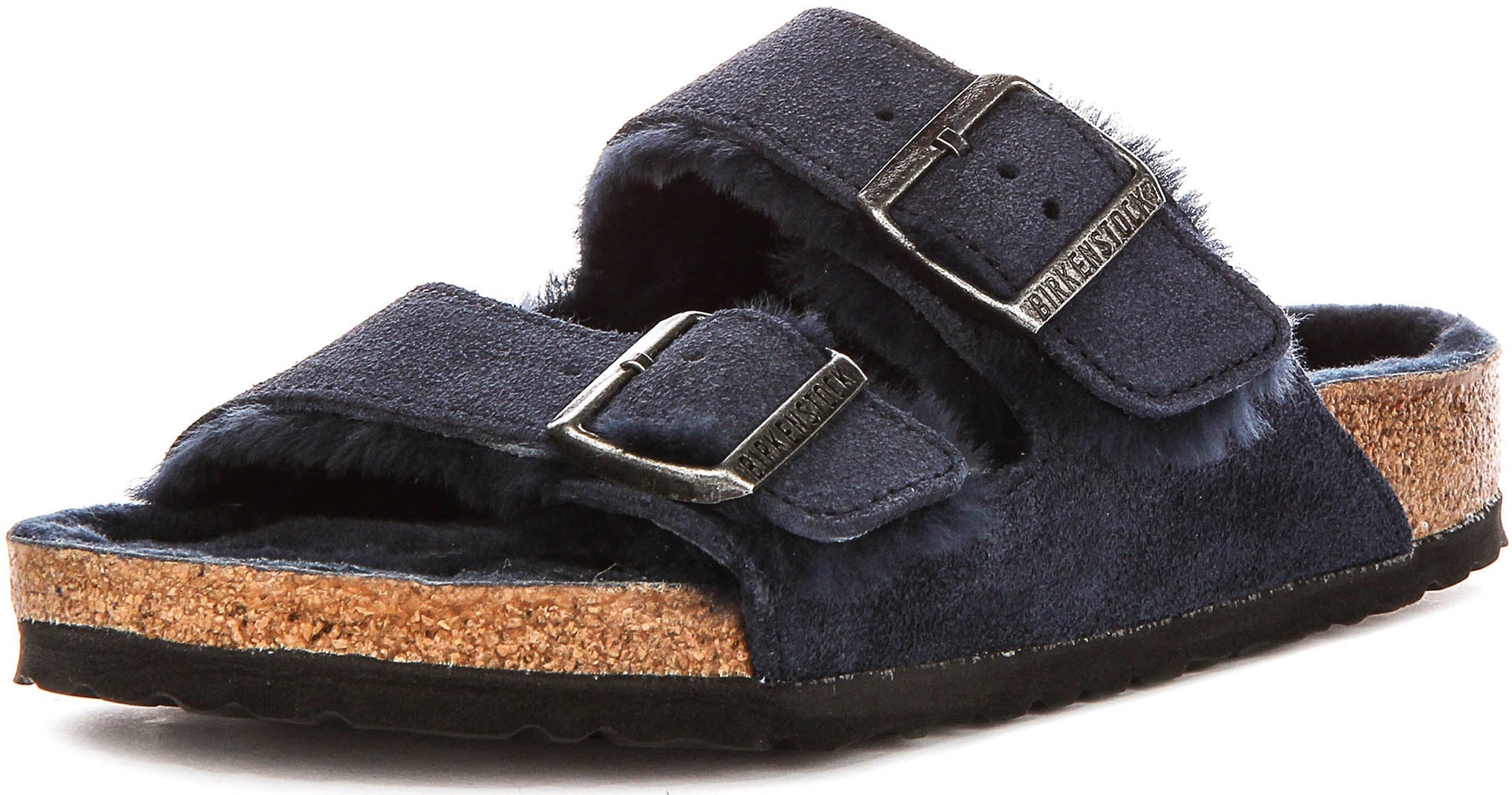 Birkenstock Arizon Shearling in Blu Navy per Donna | Vestibilità Regolare