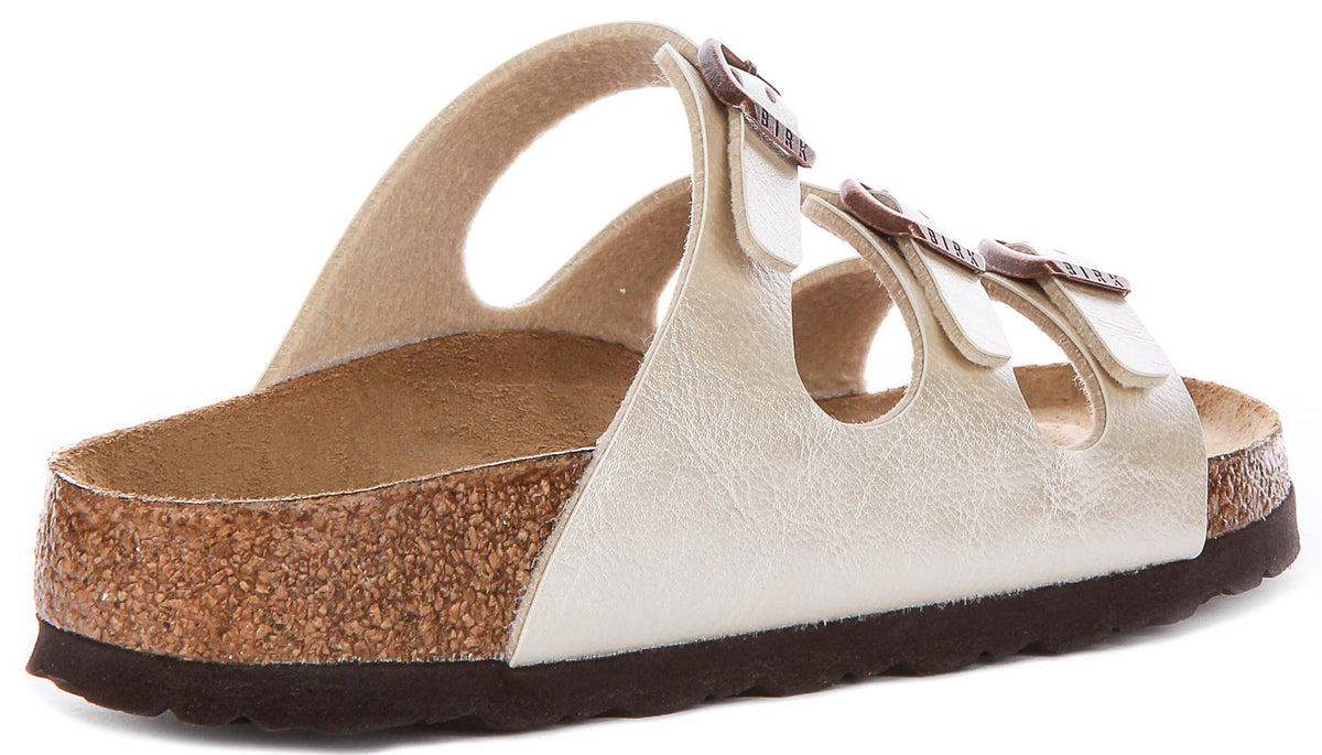 Birkenstock Florida Bs in Parelwit | Smalle Pasvorm