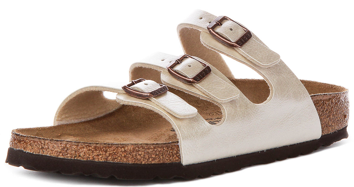 Birkenstock Florida Bs in Parelwit | Smalle Pasvorm