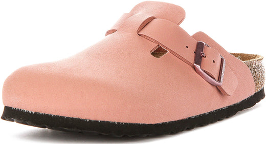 Birkenstock Boston Kids Bs in Roze voor Junioren | Smalle Pasvorm