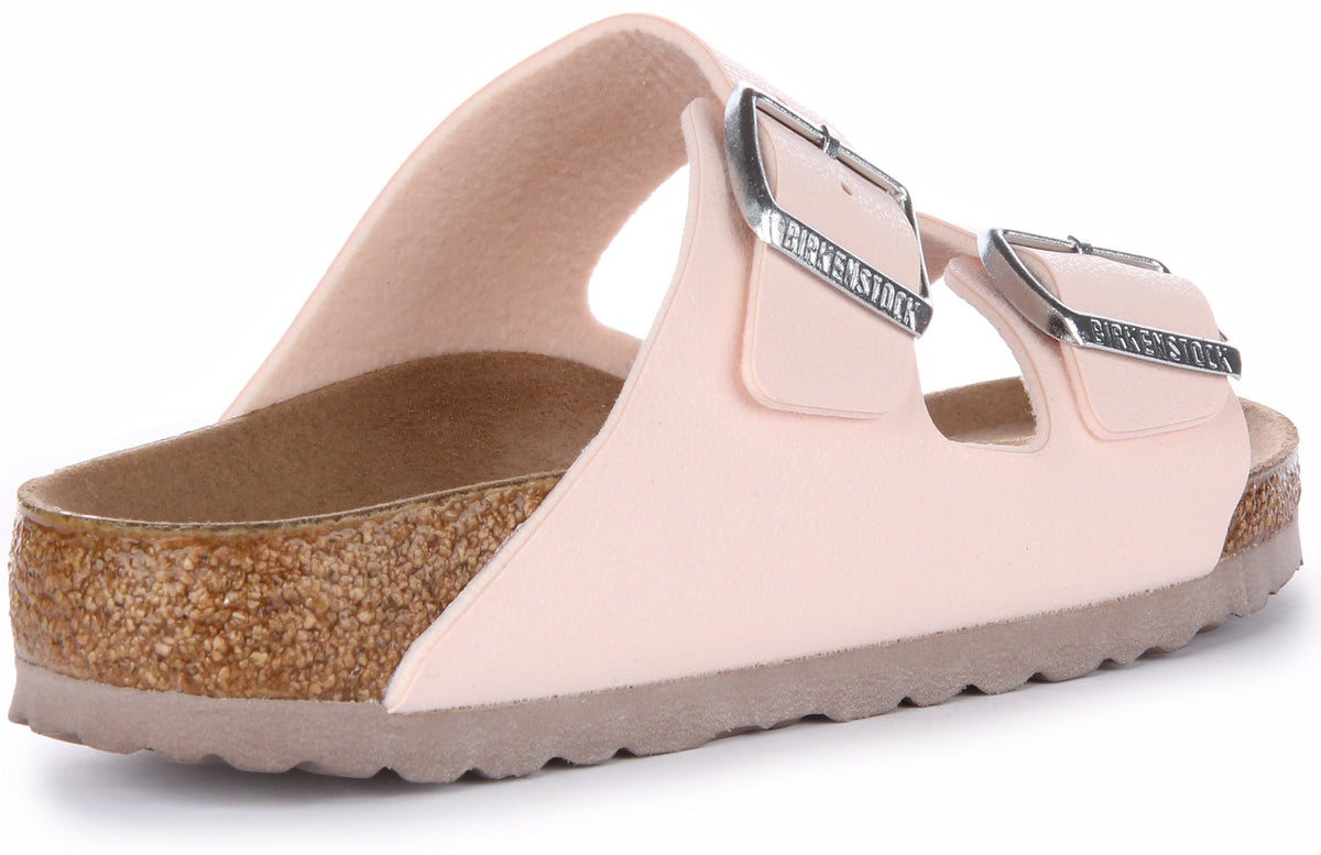 Sandales Birkenstock Arizona Birkibuc véganes pour femmes en rose