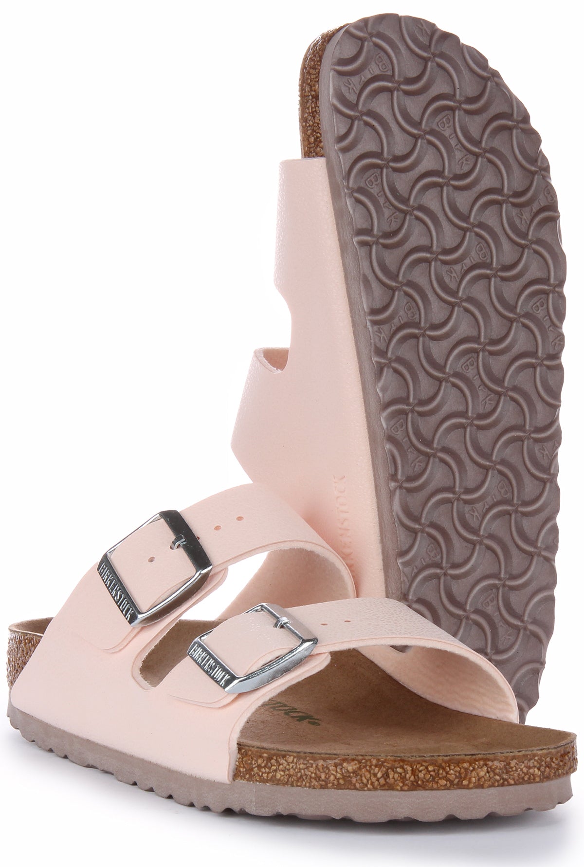 Sandales Birkenstock Arizona Birkibuc véganes pour femmes en rose