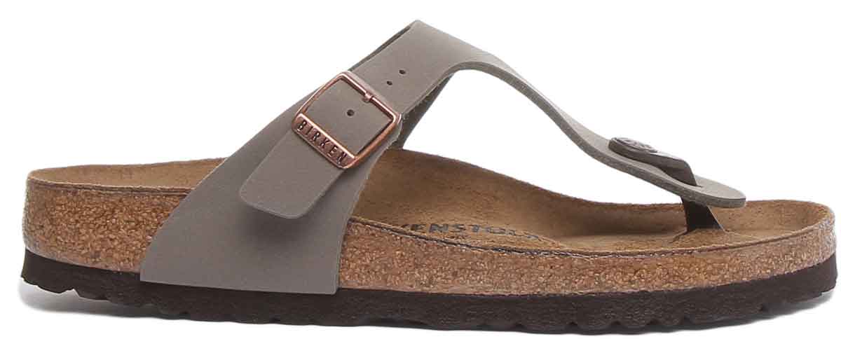 Sandalia Birkenstock Gizeh para mujer estilo tanga Birko Flor en piedra