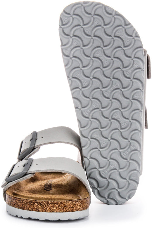 Birkenstock Arizona BF Två Justerbara Remmar Sandaler för Dam i Birko Flor Sten