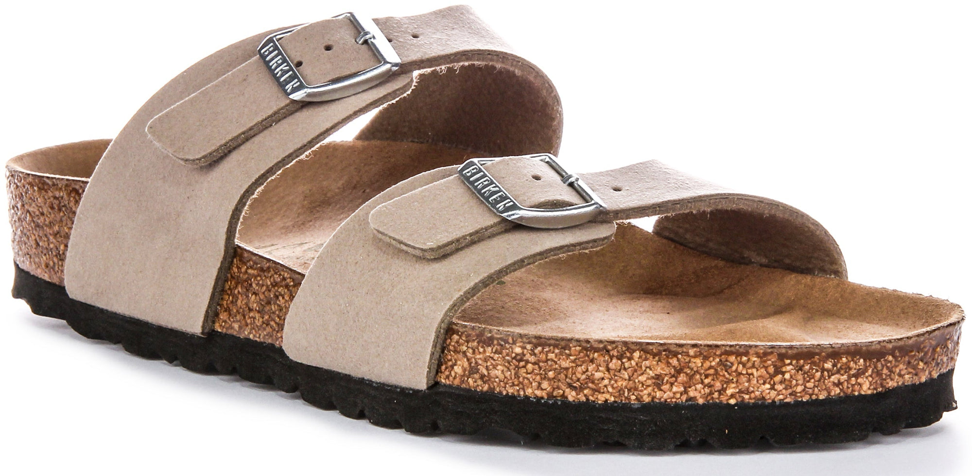 Sandales véganes Birkenstock Sydney BS à deux brides réglables taupe