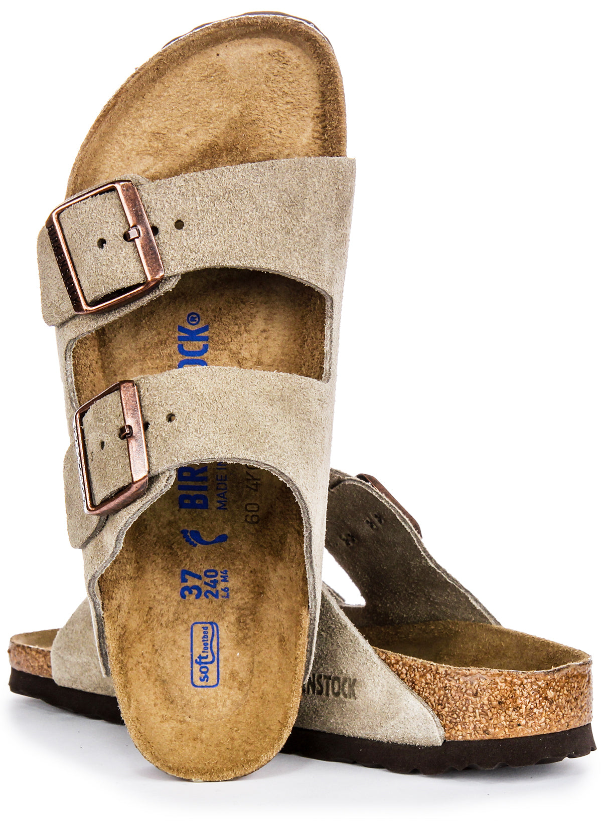 Birkenstock Arizona Semelle Douce Taupe | Coupe Étroit