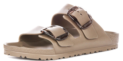 Birkenstock Arizona Eva Big Buckle i Taupe | Smal passform
