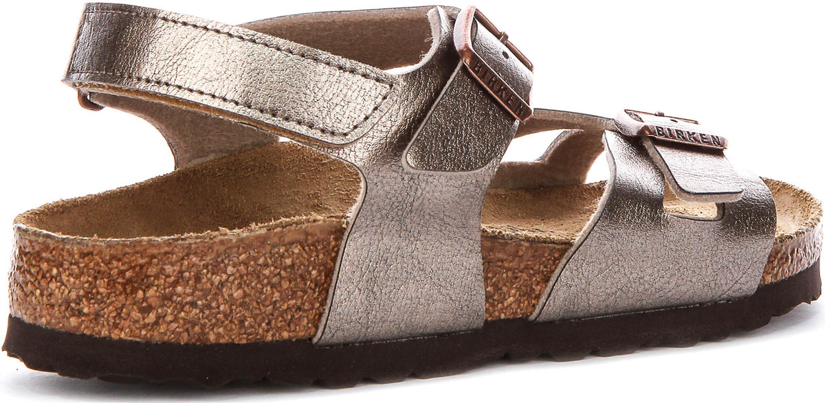 Birkenstock Rio Plain Kids in Taupe voor Junioren | Smalle Pasvorm