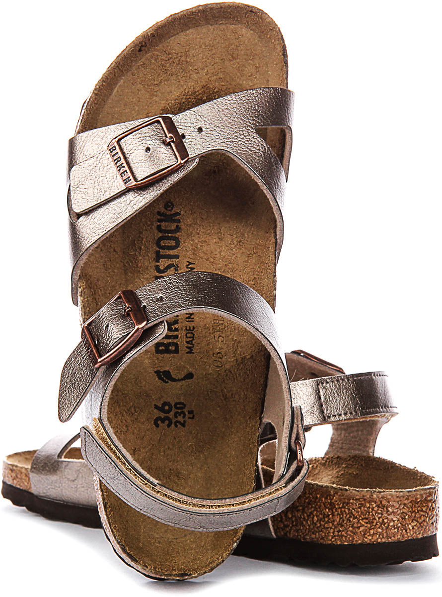 Birkenstock Rio Plain Kids in Taupe voor Junioren | Smalle Pasvorm