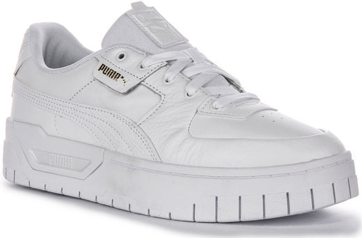 Puma Cali Dream Zapatillas para Mujer en Cuero Blanco Modelo Clásico con Cordones