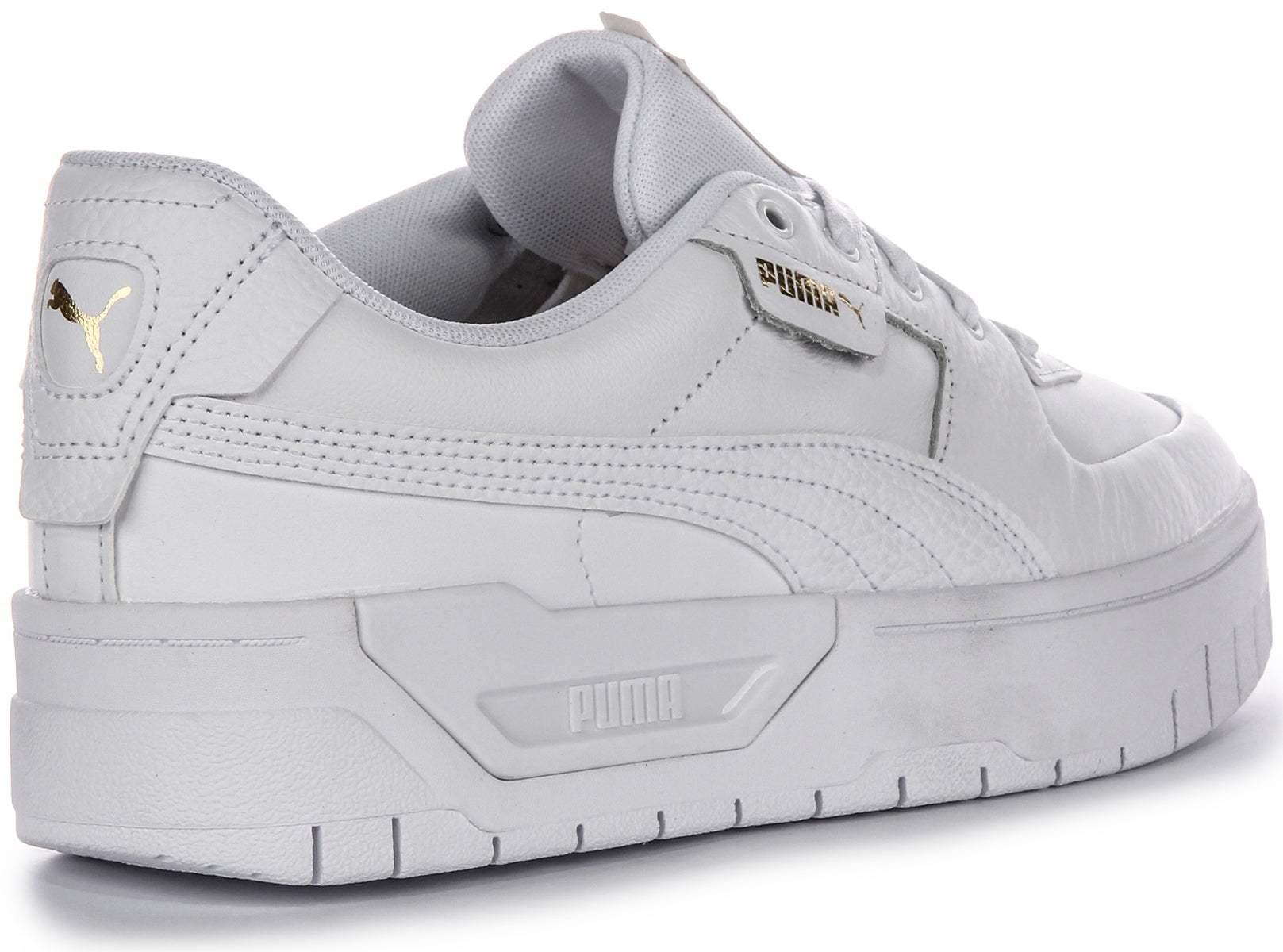 Puma Cali Dream Baskets Femme en Cuir Blanc Modèle à Lacets Classique