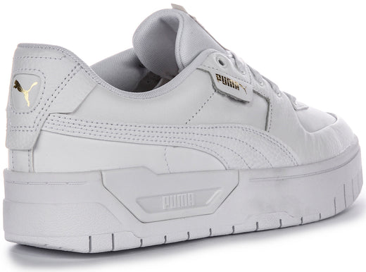 Puma Cali Dream Zapatillas para Mujer en Cuero Blanco Modelo Clásico con Cordones