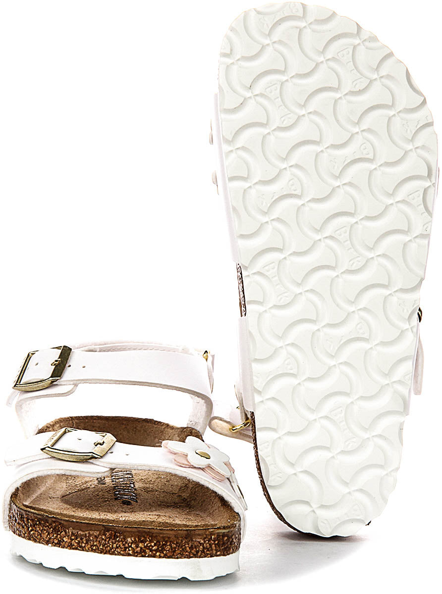 Birkenstock Rio Kids in Bianco per Ragazzi | Vestibilità Regolare